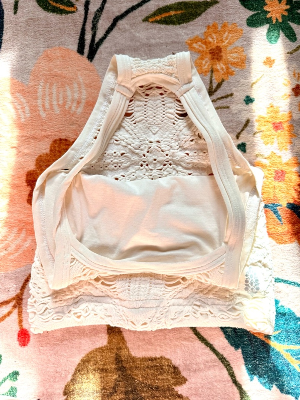 Free People Happiness Runs Floral Crop Tank | FP Movement | Buti Logo | NWOT - Picture 9 of 14